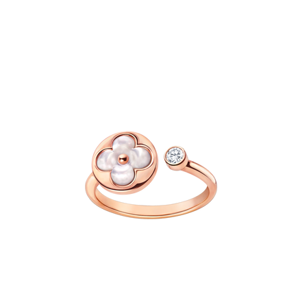 [✨Rose💎]SUN 1 DIAMOND PINK MOP RING