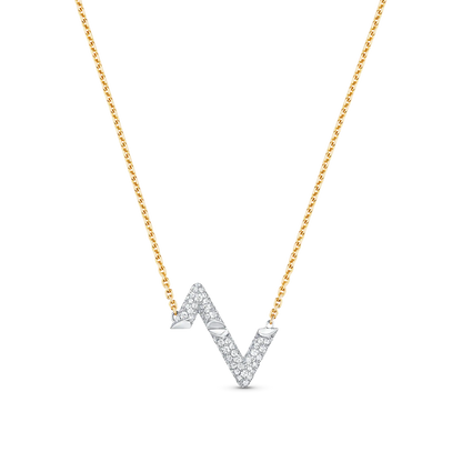[✨Rose💎]VOLT SILVER DIAMOND PEDANT NECKLACE