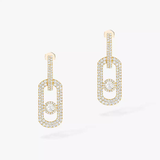 [✨Rose💎]So Move XL Pave_-Set Diamond Pendant Earrings