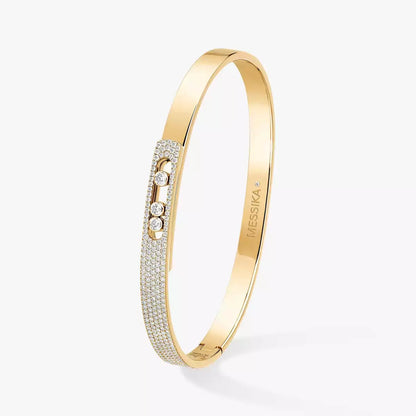 [✨Rose💎]Move Noa Rose Gold Pav茅 Diamond Bangle Bracelet