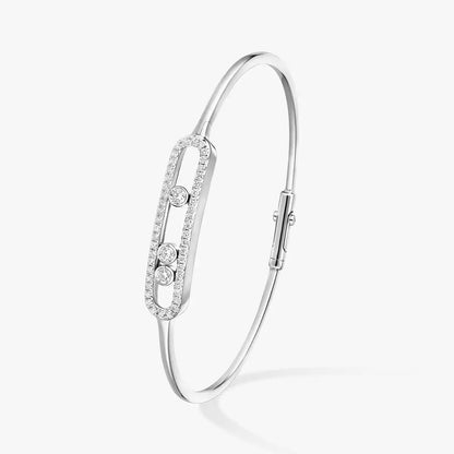 [✨Rose💎]Move Pav茅 Diamond Bangle Bracelet M