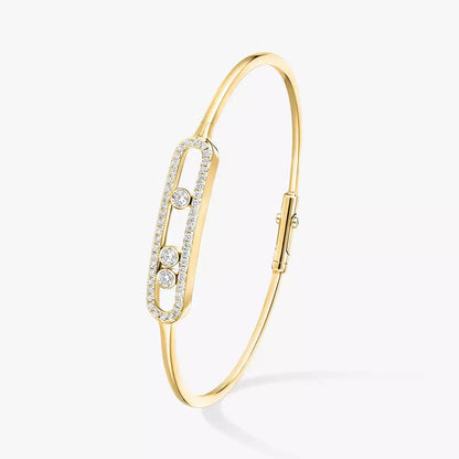 [✨Rose💎]Move Pav茅 Diamond Bangle Bracelet M