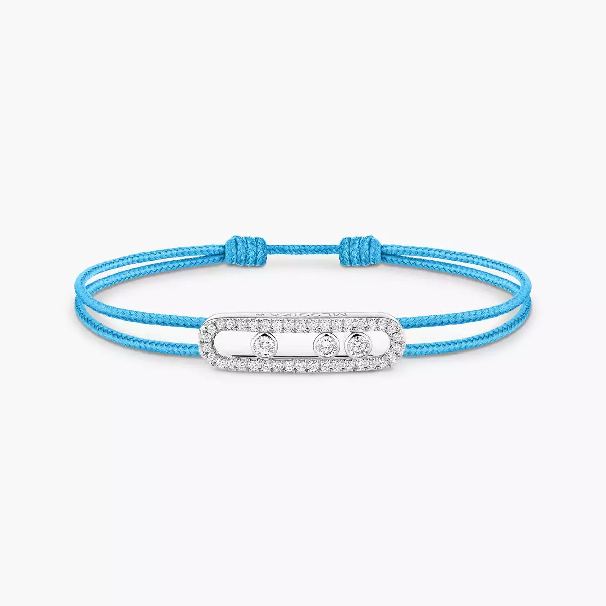 [✨Rose💎]Messika Care(s) pink cord pav茅 bracelet