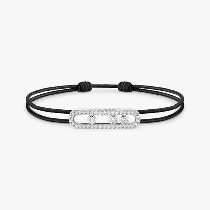 [✨Rose💎]Messika Care(s) pink cord pav茅 bracelet