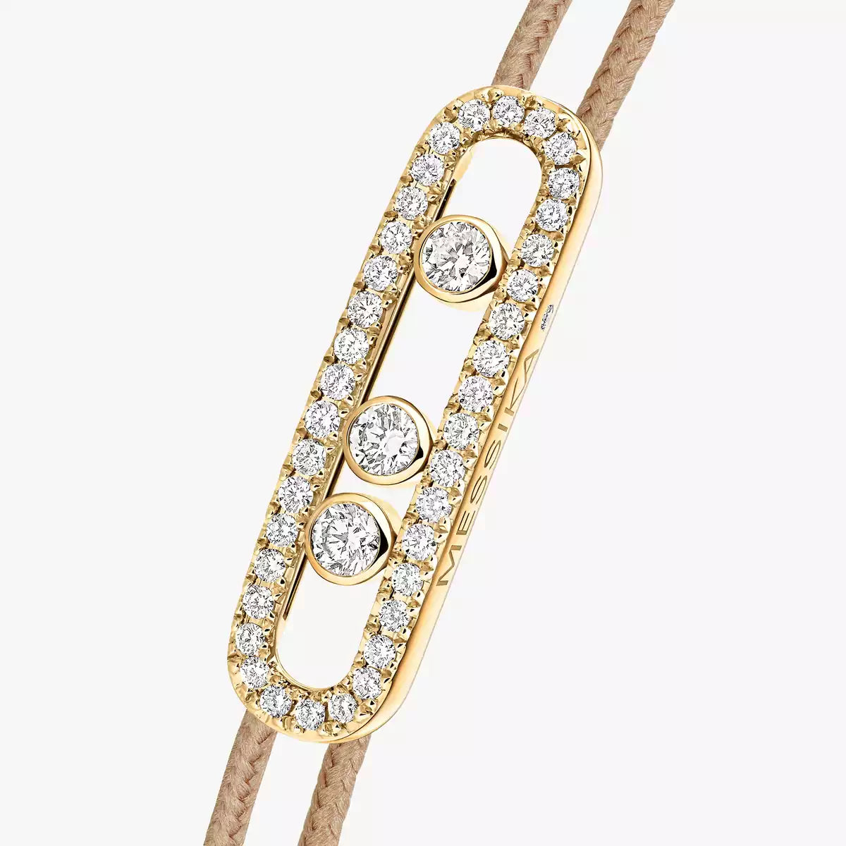 [✨Rose💎]Messika Care(s) pink cord pav茅 bracelet