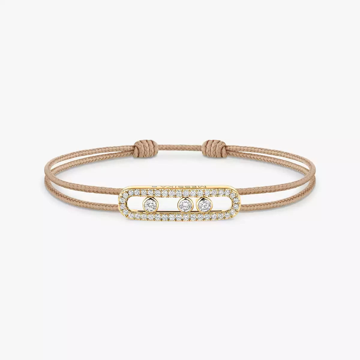 [✨Rose💎]Messika Care(s) pink cord pav茅 bracelet