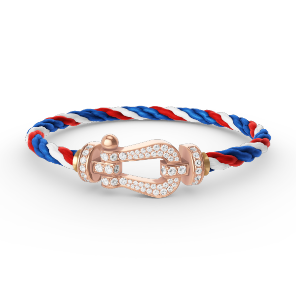 [✨Rose💎]FORCE LARGE HORSESHOE FULL DIAMOND BRACELET ROSE GOLD