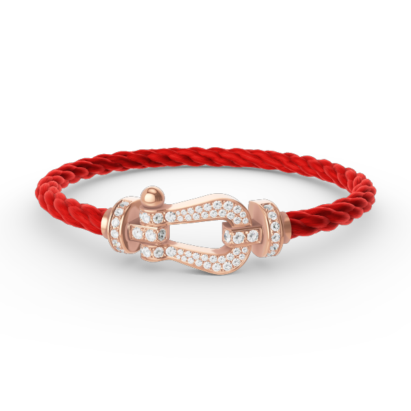 [✨Rose💎]FORCE LARGE HORSESHOE FULL DIAMOND BRACELET ROSE GOLD