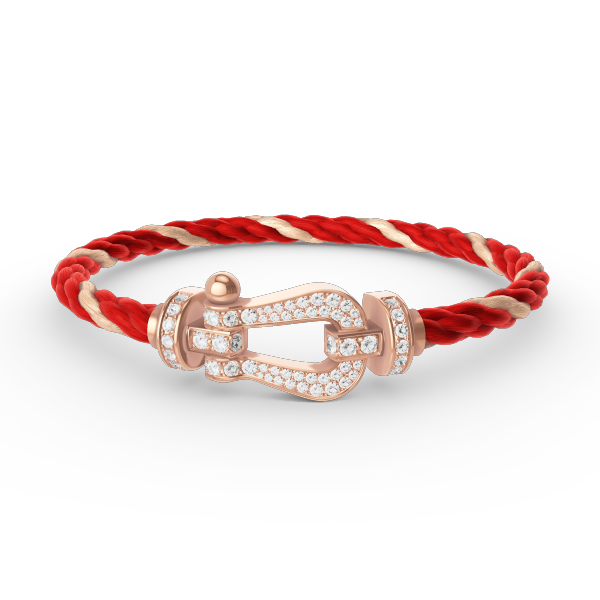 [✨Rose💎]FORCE LARGE HORSESHOE FULL DIAMOND BRACELET ROSE GOLD