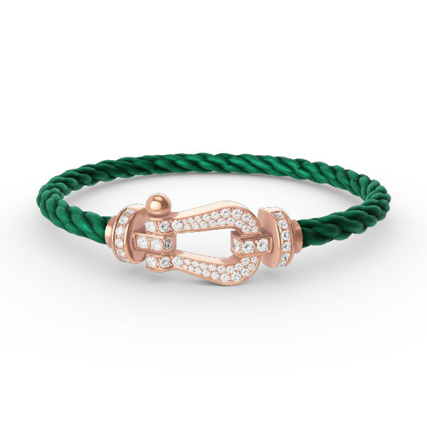 [✨Rose💎]FORCE LARGE HORSESHOE FULL DIAMOND BRACELET ROSE GOLD