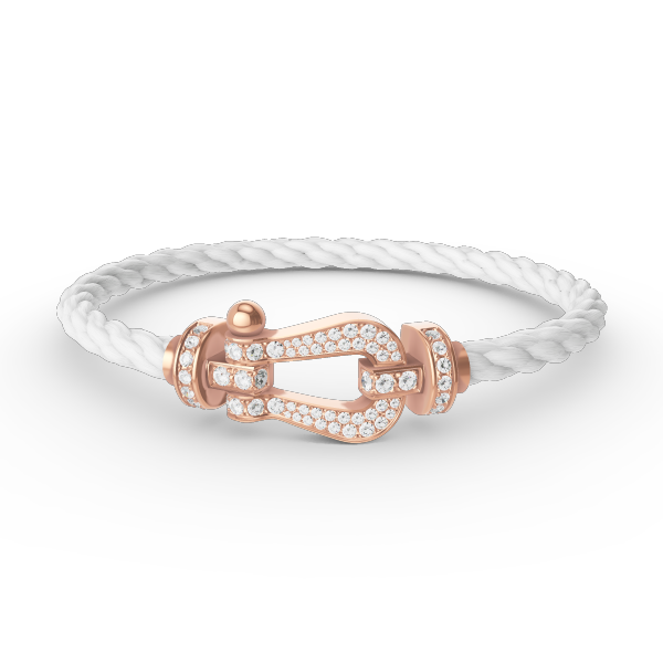 [✨Rose💎]FORCE LARGE HORSESHOE FULL DIAMOND BRACELET ROSE GOLD