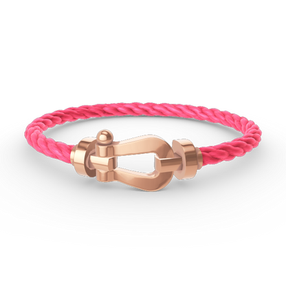 [✨Rose💎]FORCE LARGE HORSESHOE NO DIAMOND BRACELET ROSE GOLD