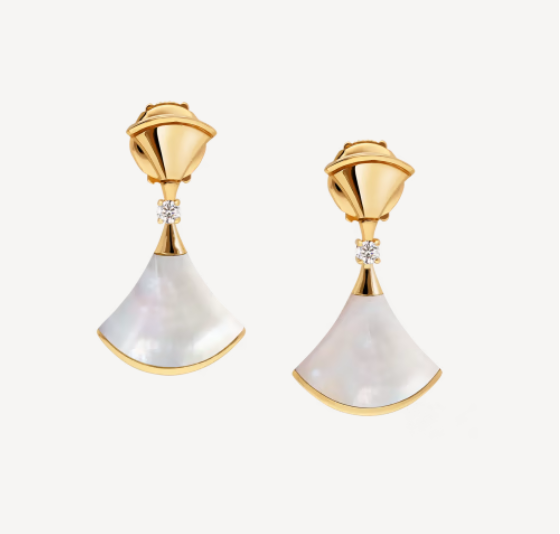 [✨Rose💎]DREAM MOP 1 DIAMOND EARRINGS