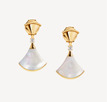 [✨Rose💎]DREAM MOP 1 DIAMOND EARRINGS