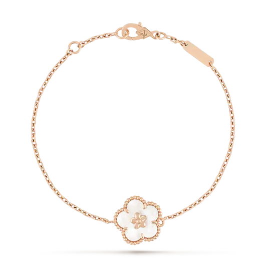 [✨Rose💎]LUCKY WHITE MOP PLUM BLOSSOM  BRACELET