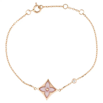 [✨Rose💎]✨Rose💎 1 DIAMOND PINK GOLD BRACELET
