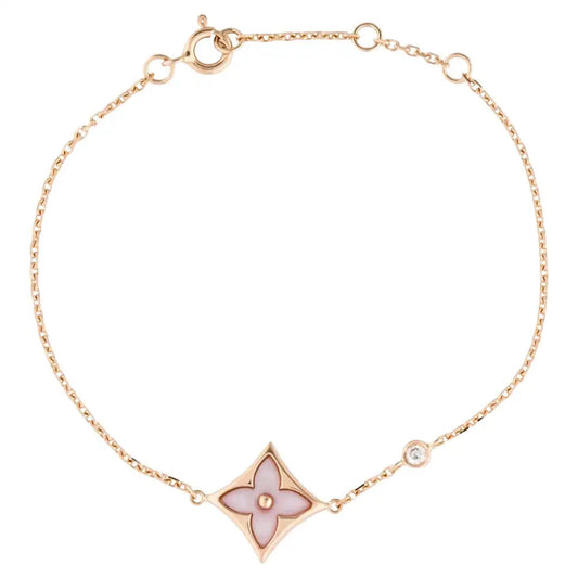 [✨Rose💎]✨Rose💎 1 DIAMOND PINK GOLD BRACELET