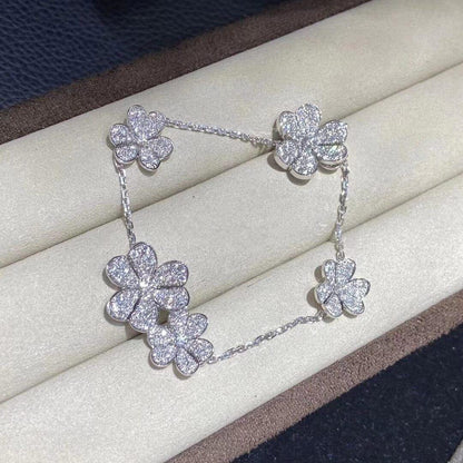 [✨Rose💎]FRIVOLE SILVER 5 FLOWERS BRACELET