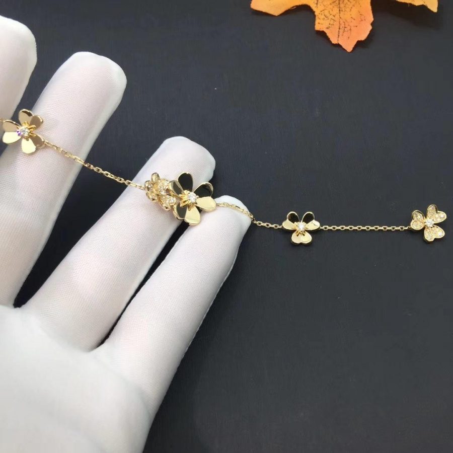[✨Rose💎]FRIVOLE GOLD 5 FLOWERS BRACELET