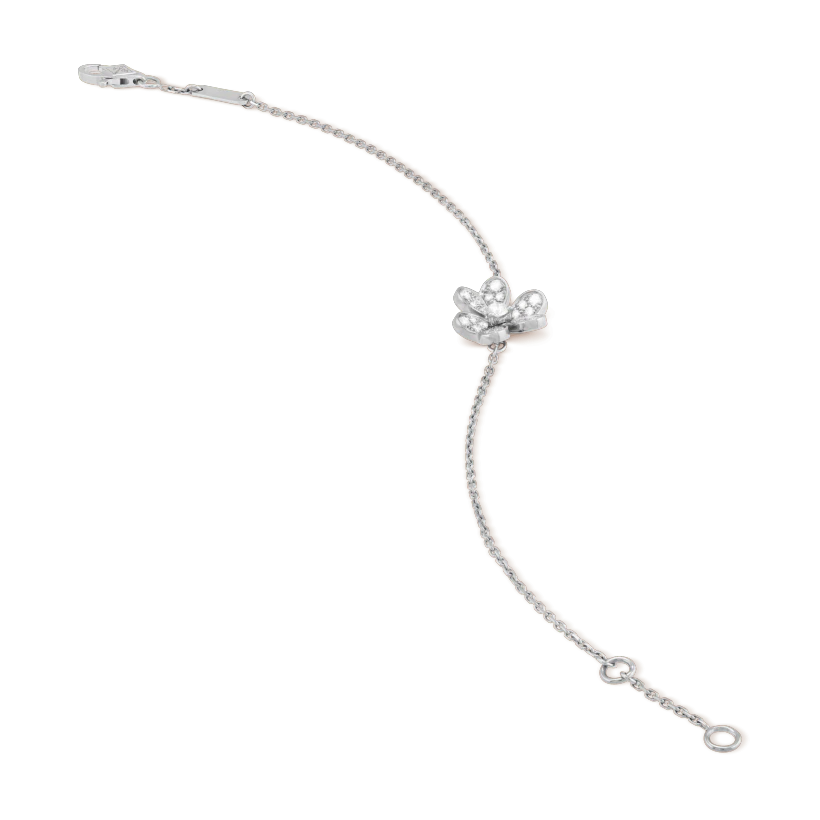 [✨Rose💎]FRIVOLE SILVER FLOWER DIAMOND BRACELET