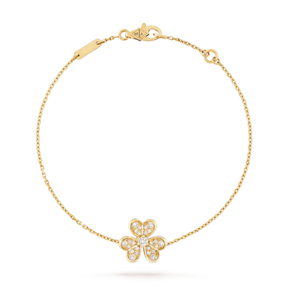 [✨Rose💎]FRIVOLE GOLD FLOWER DIAMOND BRACELET
