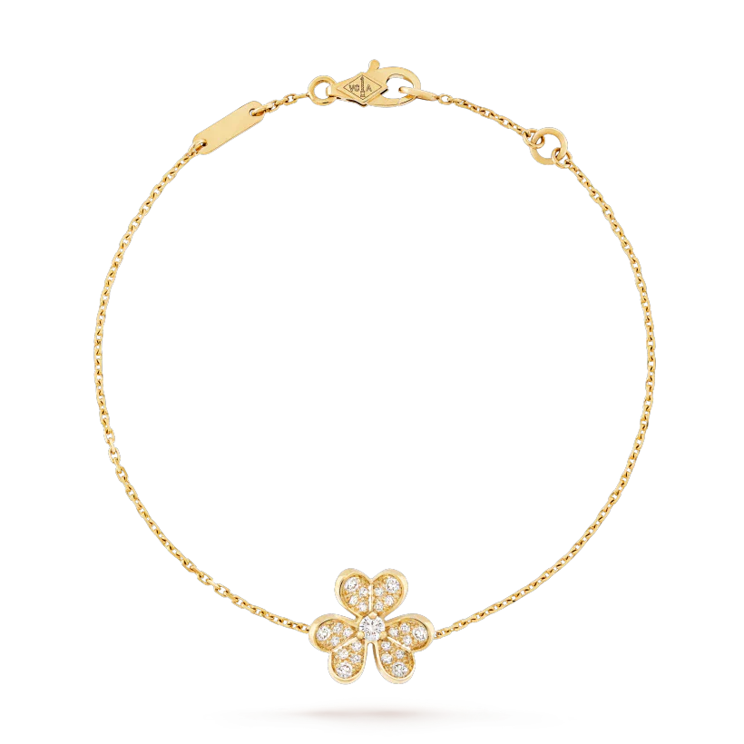 [✨Rose💎]FRIVOLE GOLD FLOWER DIAMOND BRACELET