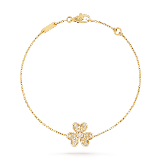 [✨Rose💎]FRIVOLE GOLD FLOWER DIAMOND BRACELET