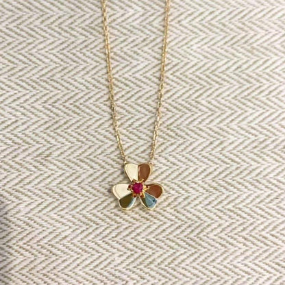 [✨Rose💎]FRIVOLE GOLD FLOWER NECKLACE