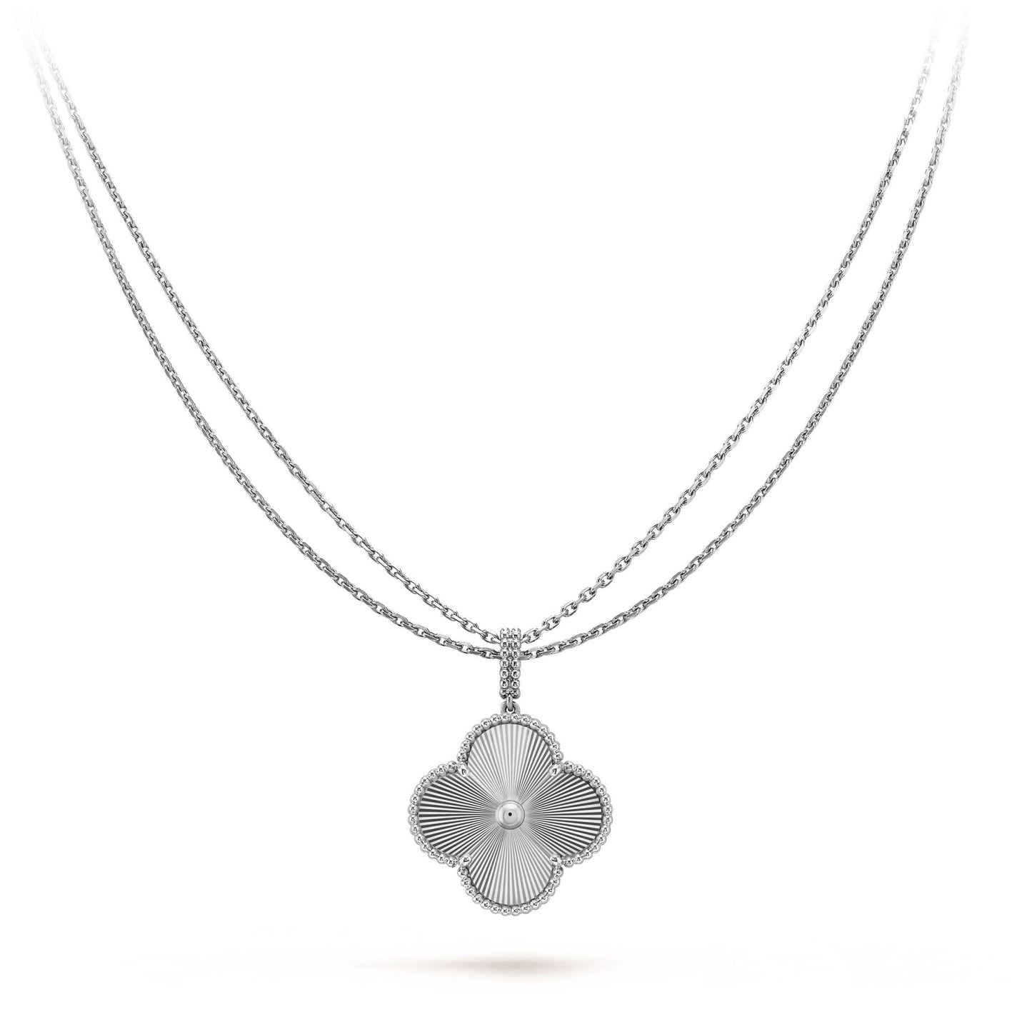 [✨Rose💎]CLOVER 25MM SILVER BIG CLOVER NECKLACE
