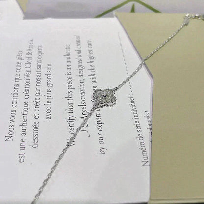 [✨Rose💎]CLOVER  SINGLE FLOWER BRACELET SILVER