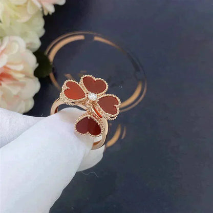 [✨Rose💎]SWEET CLOVER CARNELIAN RING