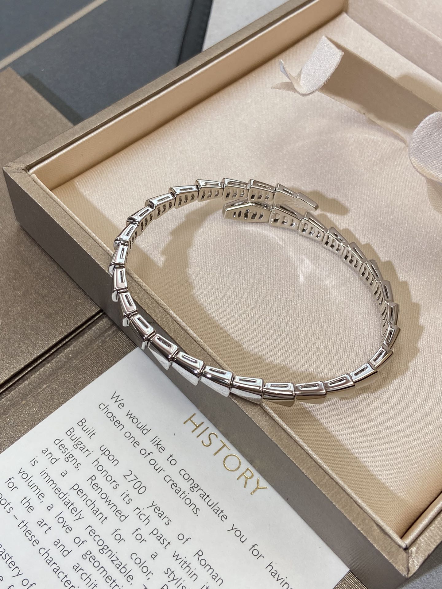 [✨Rose💎]SERPENTI VIPER SILVER BRACELET