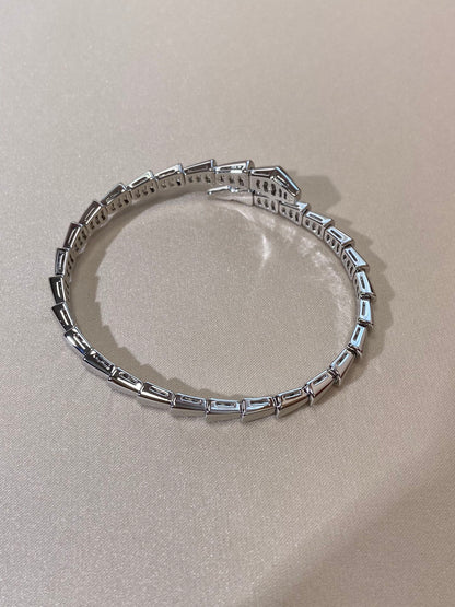 [✨Rose💎]SERPENTI VIPER SILVER BRACELET