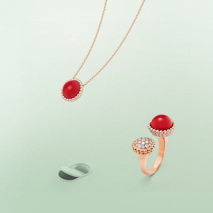 [✨Rose💎]PERLEE COULEURS DIAMOND ROSE GOLD BETWEEN THE FINGER RING