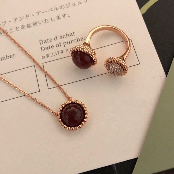 [✨Rose💎]PERLEE COULEURS DIAMOND ROSE GOLD BETWEEN THE FINGER RING