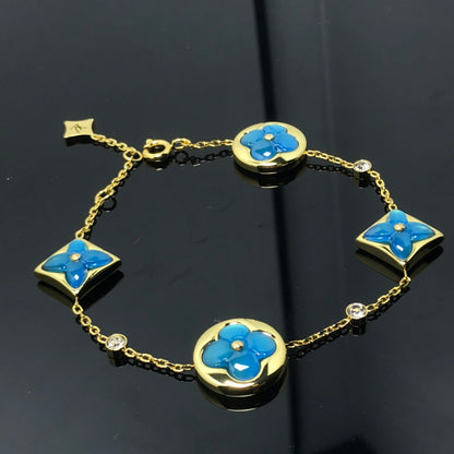[✨Rose💎]✨Rose💎 AND SUN 4 MOTIF BLUE BRACELET