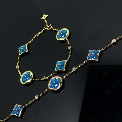 [✨Rose💎]✨Rose💎 AND SUN 4 MOTIF BLUE BRACELET