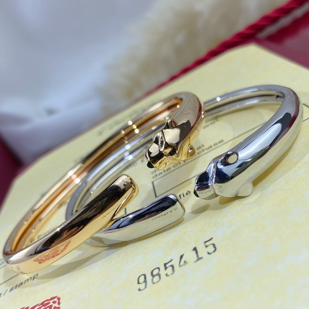[✨Rose💎]PANTHERE SILVER OPEN BRACELET