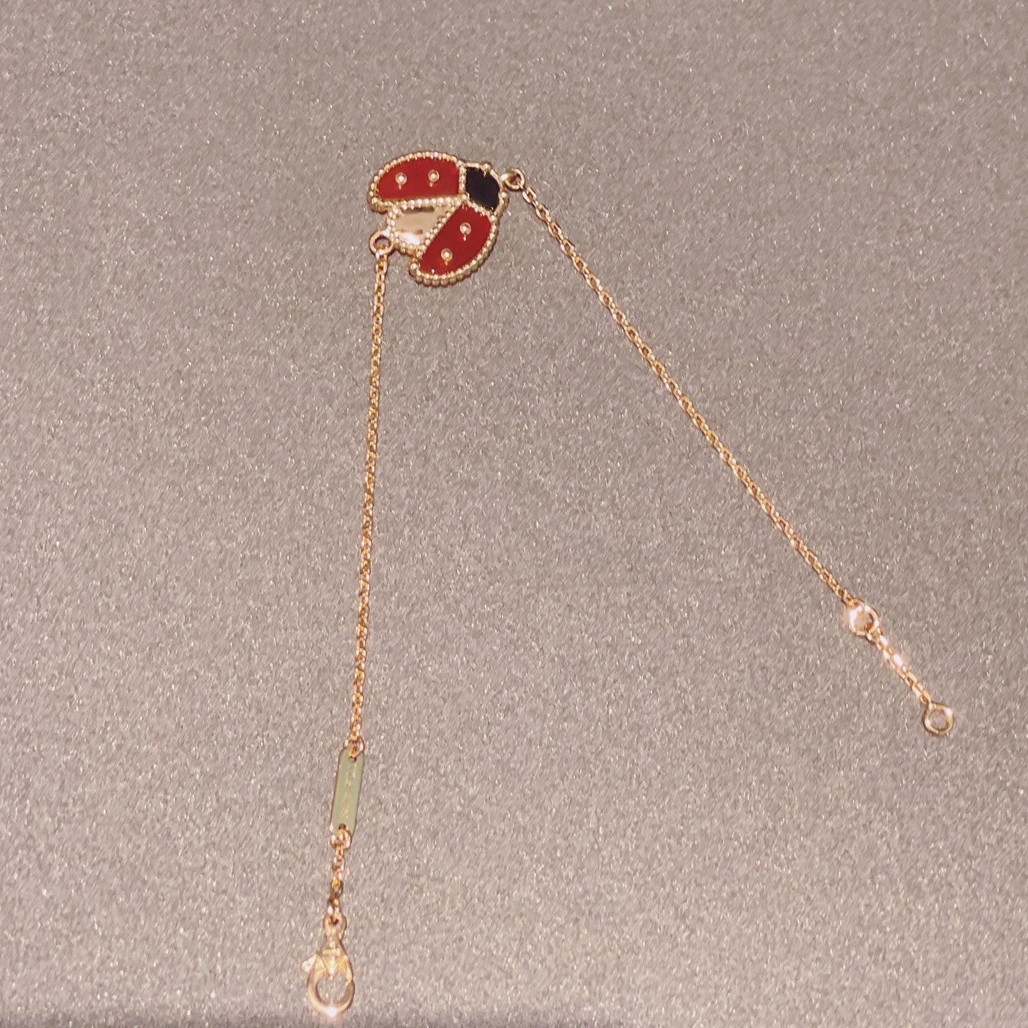 [✨Rose💎]LUCKY SPRING 1 MOTIF PINK GOLD BRACELET