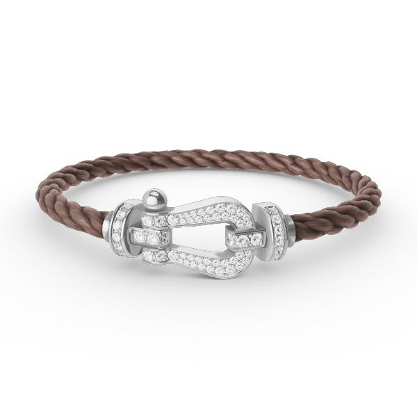 [✨Rose💎]FORCE LARGE HORSESHOE FULL DIAMOND BRACELET SILVER