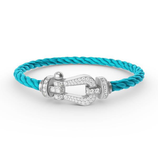 [✨Rose💎]FORCE LARGE HORSESHOE FULL DIAMOND BRACELET SILVER