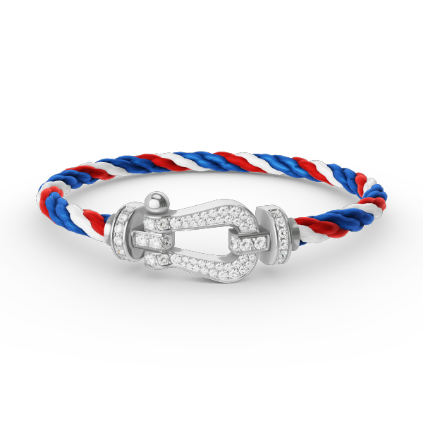 [✨Rose💎]FORCE LARGE HORSESHOE FULL DIAMOND BRACELET SILVER