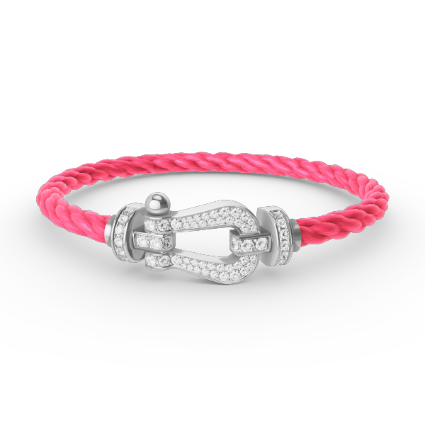 [✨Rose💎]FORCE LARGE HORSESHOE FULL DIAMOND BRACELET SILVER