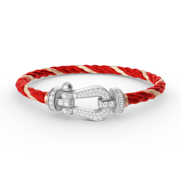 [✨Rose💎]FORCE LARGE HORSESHOE FULL DIAMOND BRACELET SILVER