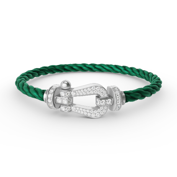 [✨Rose💎]FORCE LARGE HORSESHOE FULL DIAMOND BRACELET SILVER