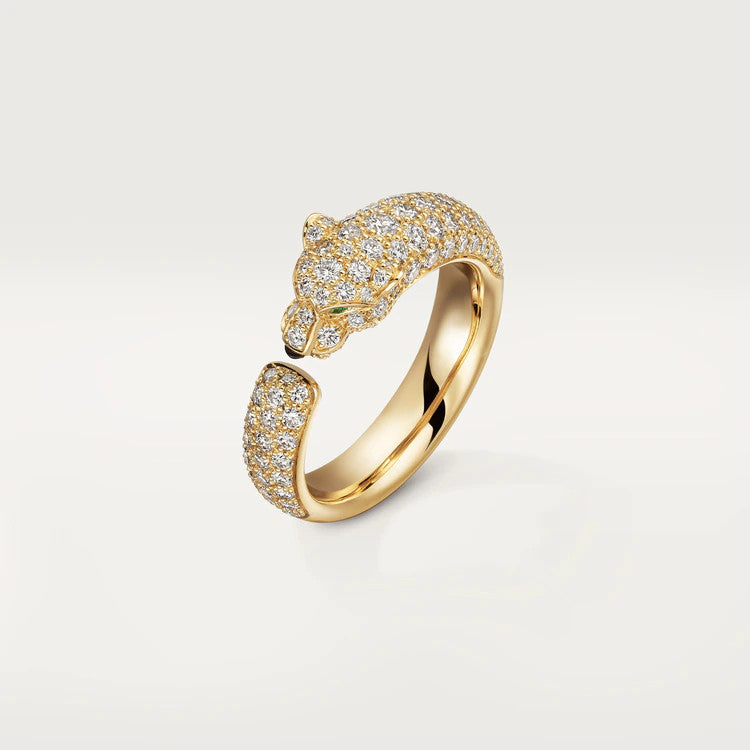 [✨Rose💎]PANTHERE PINK GOLD DIAMOND RING