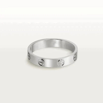 [✨Rose💎]LOVE RING 4MM 1 DIAMOND SILVER